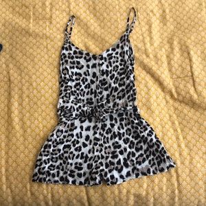 Leopard print romper
